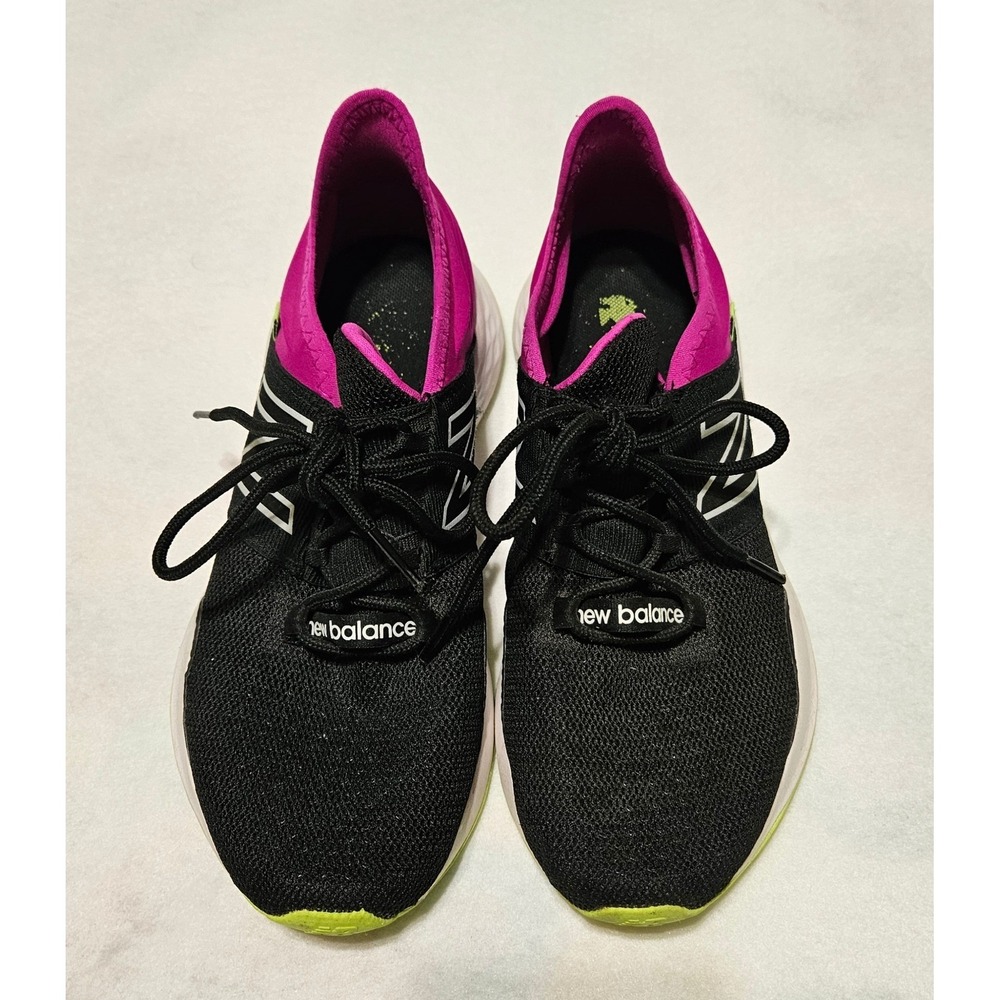 New Balance Fresh Foam Roav Women Running Shoes Black Pink Green Size 7.5